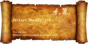 Anton Medárd névjegykártya